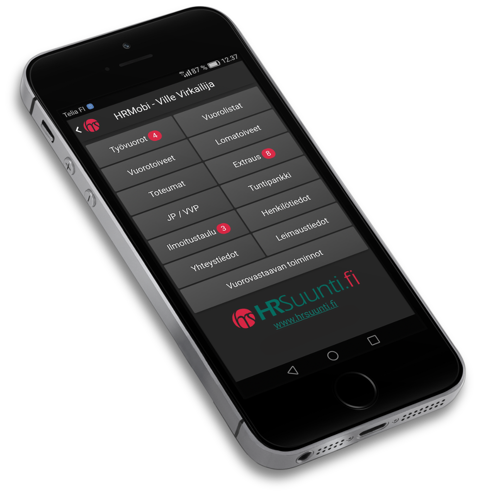 Työvuorolistat HRMobissa